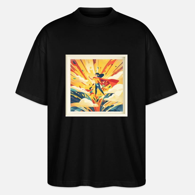 Super Mama - Stanley/Stella Oversized Unisex Bio T-Shirt Blaster 2.0 - Schwarz