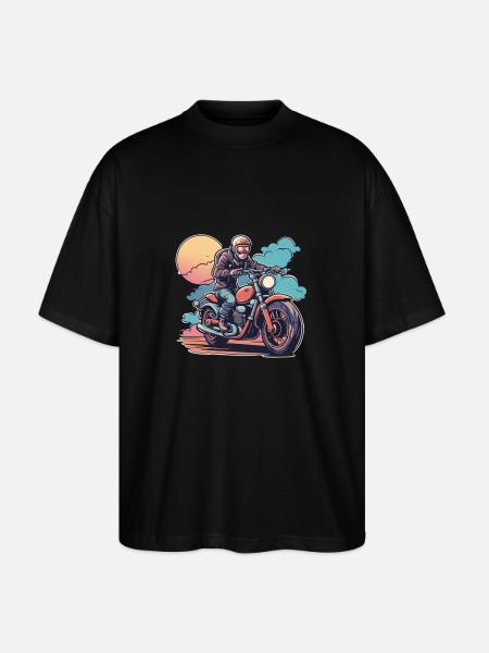 Moto Rouge Moto - T-shirt bio Blaster 2.0 coupe oversize Stanley/Stella Unisexe - noir