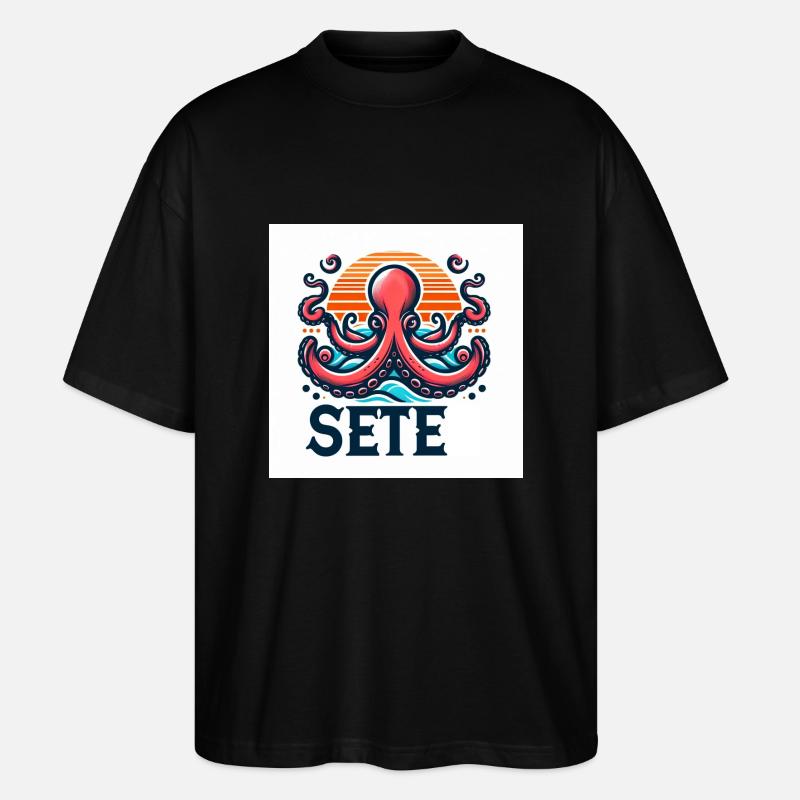 sete - T-shirt bio Blaster 2.0 coupe oversize Stanley/Stella Unisexe - noir