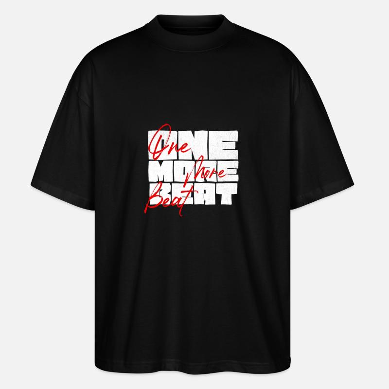 One More Beat - Stanley/Stella Oversized Unisex Bio T-Shirt Blaster 2.0 - Schwarz