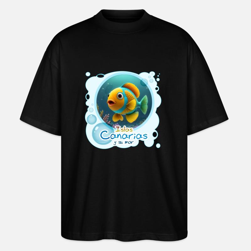 Papageifisch - Stanley/Stella Oversized Unisex Bio T-Shirt Blaster 2.0 - Schwarz