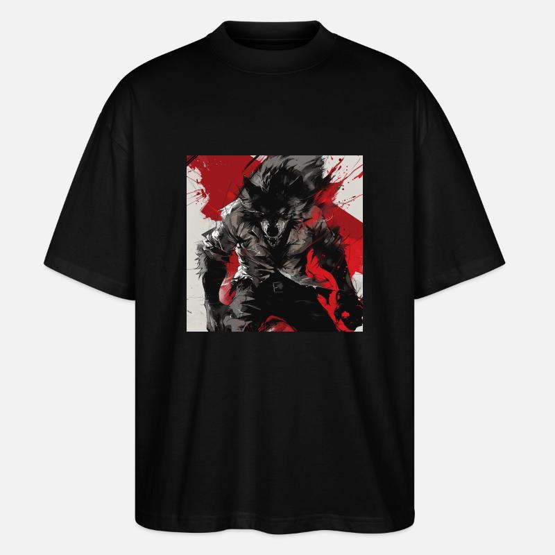 Werwolf - Stanley/Stella Oversized Unisex Bio T-Shirt Blaster 2.0 - Schwarz