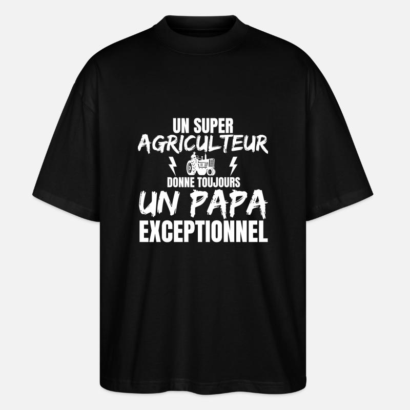 BAUER DAD - Stanley/Stella Oversized Unisex Bio T-Shirt Blaster 2.0 - Schwarz