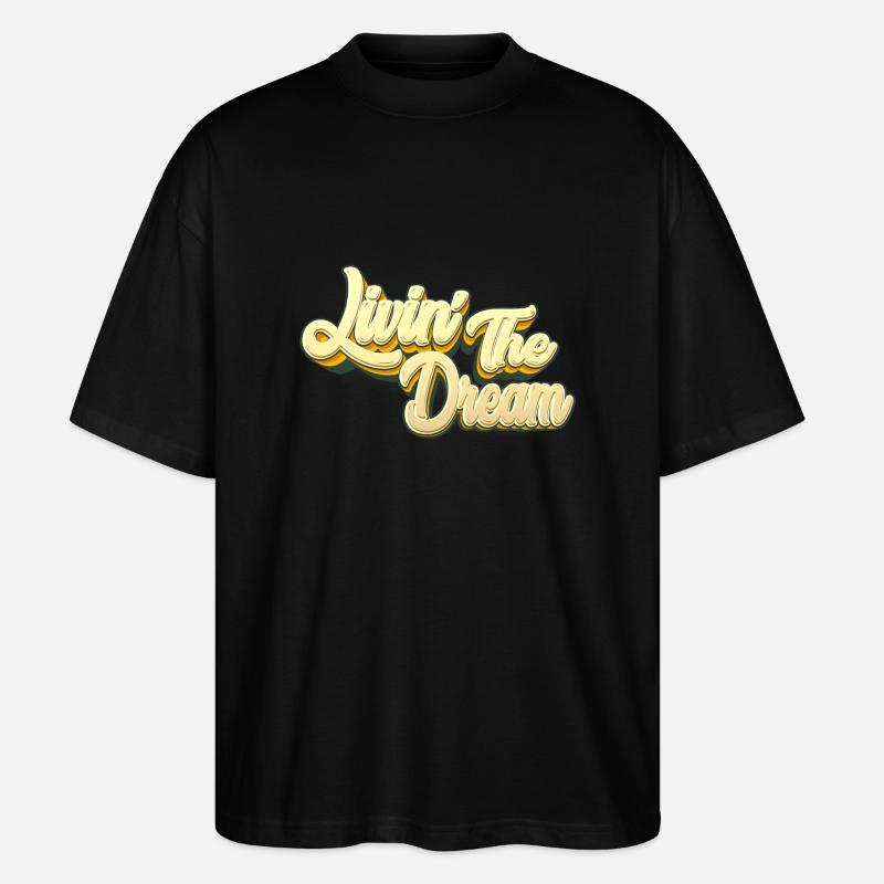 Den Traum leben - Stanley/Stella Oversized Unisex Bio T-Shirt Blaster 2.0 - Schwarz