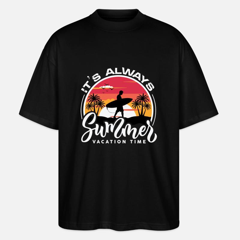 It's Always Summer - Stanley/Stella Oversized Unisex Bio T-Shirt Blaster 2.0 - Schwarz