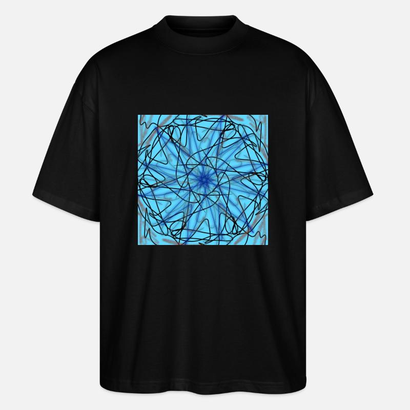 abstrakter blauer Stern - Stanley/Stella Oversized Unisex Bio T-Shirt Blaster 2.0 - Schwarz