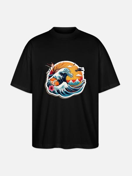Japan Sushi Sea - Stanley/Stella Oversized Unisex Organic T-shirt Blaster 2.0 - black