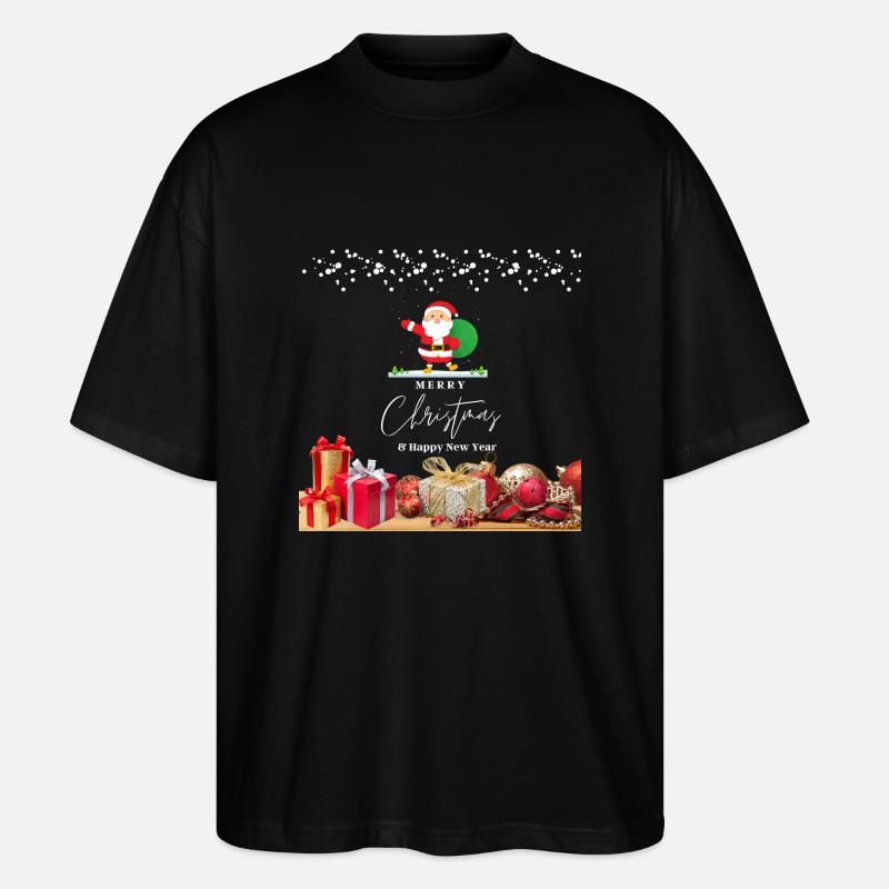 Merry Christmas - Stanley/Stella Oversized Unisex Bio T-Shirt Blaster 2.0 - Schwarz