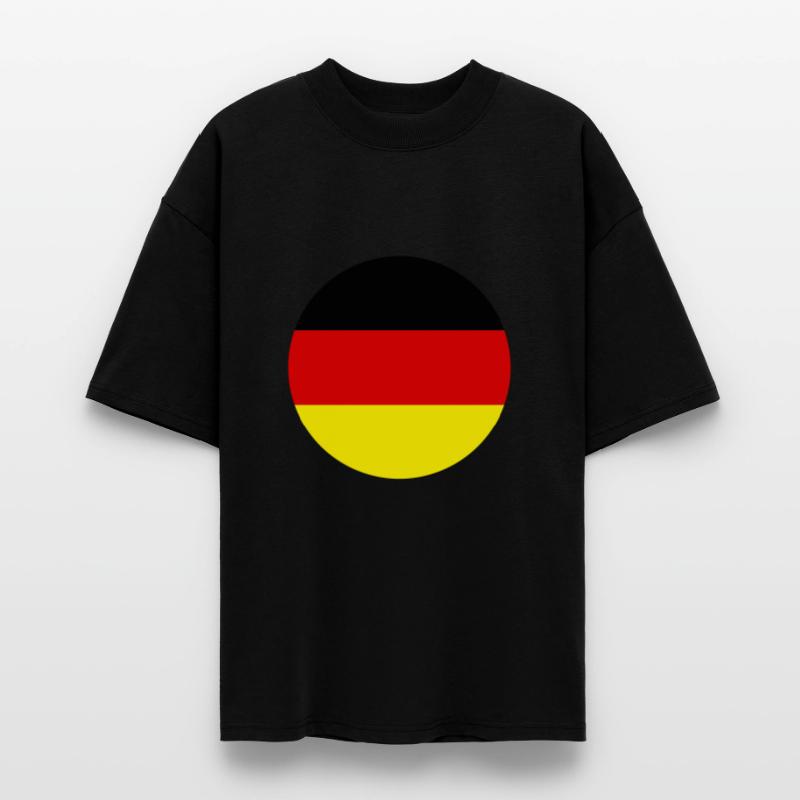 Flag Germany Germany Three Colors Vector Round Stanley/Stella Oversized Unisex Organic T-shirt Blaster 2.0