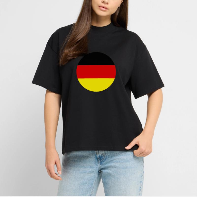 Flag Germany Germany Three Colors Vector Round Stanley/Stella Oversized Unisex Organic T-shirt Blaster 2.0