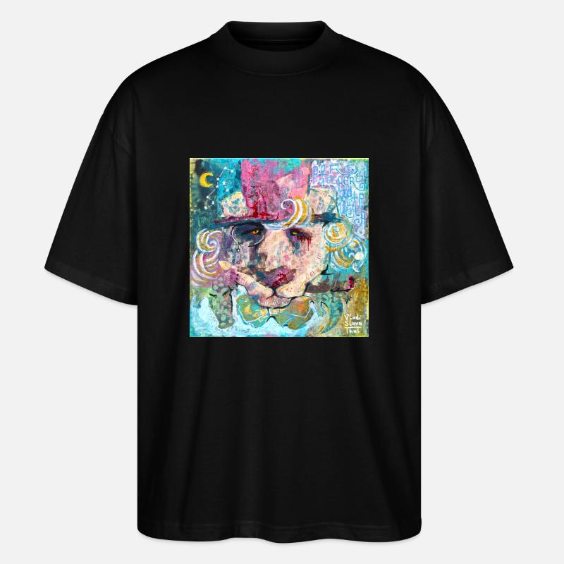 Amigo Löwe - Stanley/Stella Oversized Unisex Bio T-Shirt Blaster 2.0 - Schwarz