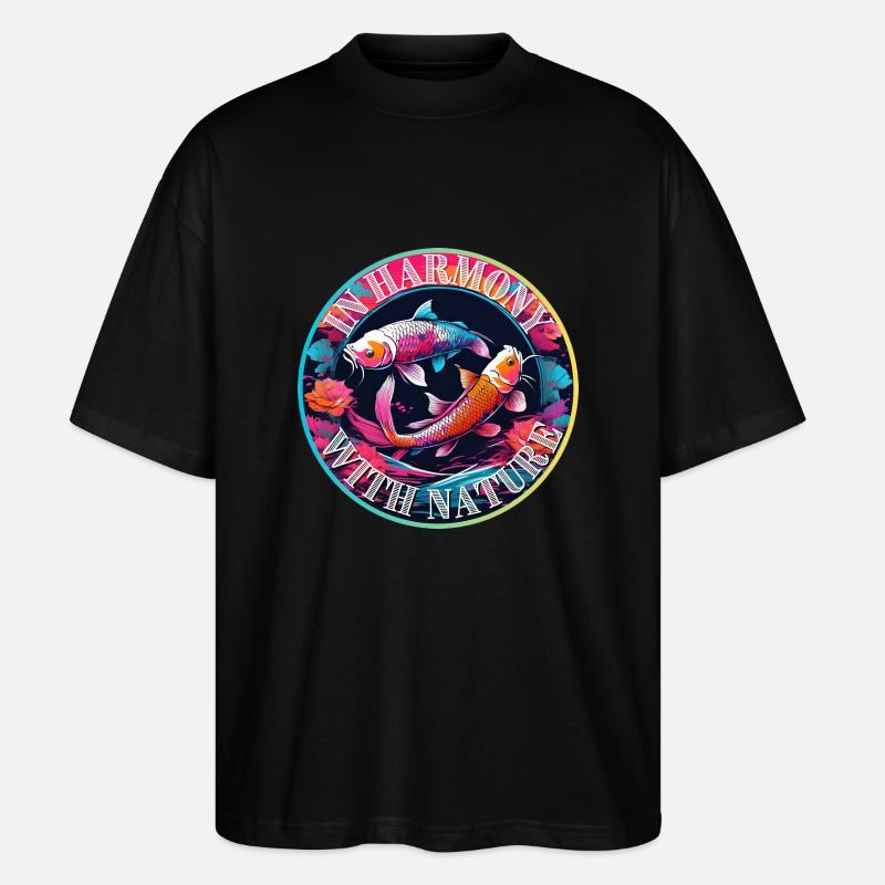 In Harmony with Nature - Stanley/Stella Oversized Unisex Bio T-Shirt Blaster 2.0 - Schwarz