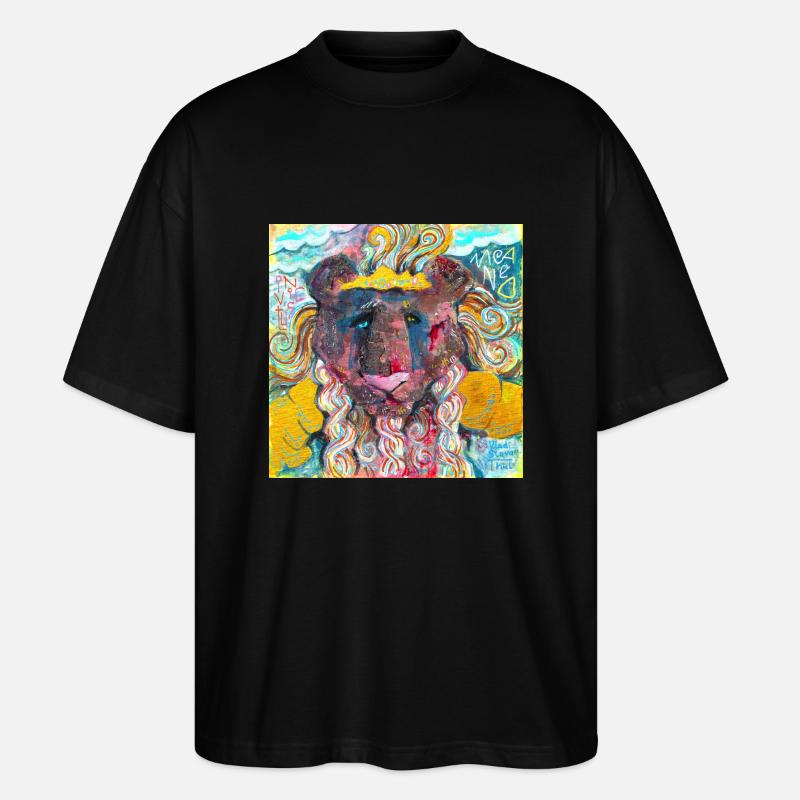 Kriegerischer Löwe - Stanley/Stella Oversized Unisex Bio T-Shirt Blaster 2.0 - Schwarz