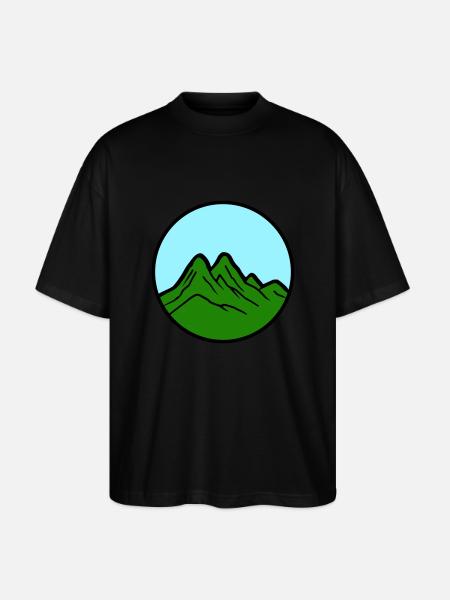 berge 2 - Stanley/Stella Oversized Unisex Bio T-Shirt Blaster 2.0 - Schwarz