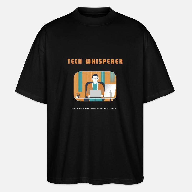 Tech Whisperer Solving Problems - Stanley/Stella Oversized Unisex Organic T-shirt Blaster 2.0 - black