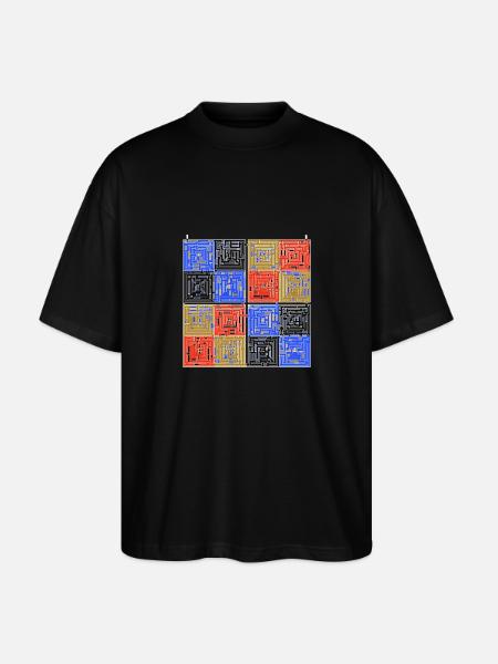 Laby Square 2 (Farbversion) - Stanley/Stella Oversized Unisex Bio T-Shirt Blaster 2.0 - Schwarz