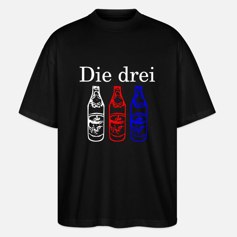 Die Drei Flaschen - hell - Stanley/Stella Oversized Unisex Bio T-Shirt Blaster 2.0 - Schwarz