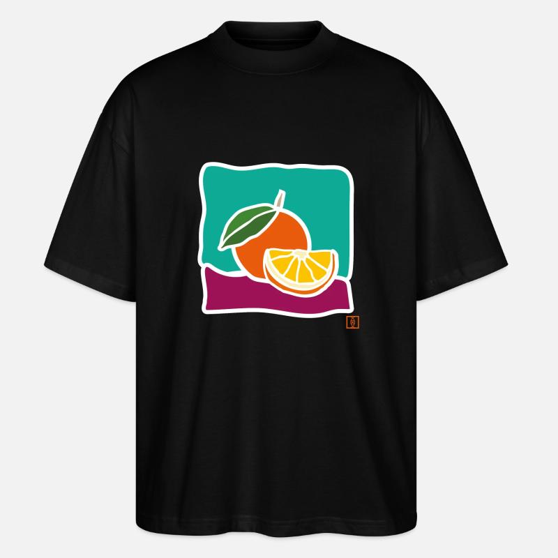 Naranja - Stanley/Stella Oversized Unisex Bio T-Shirt Blaster 2.0 - Schwarz