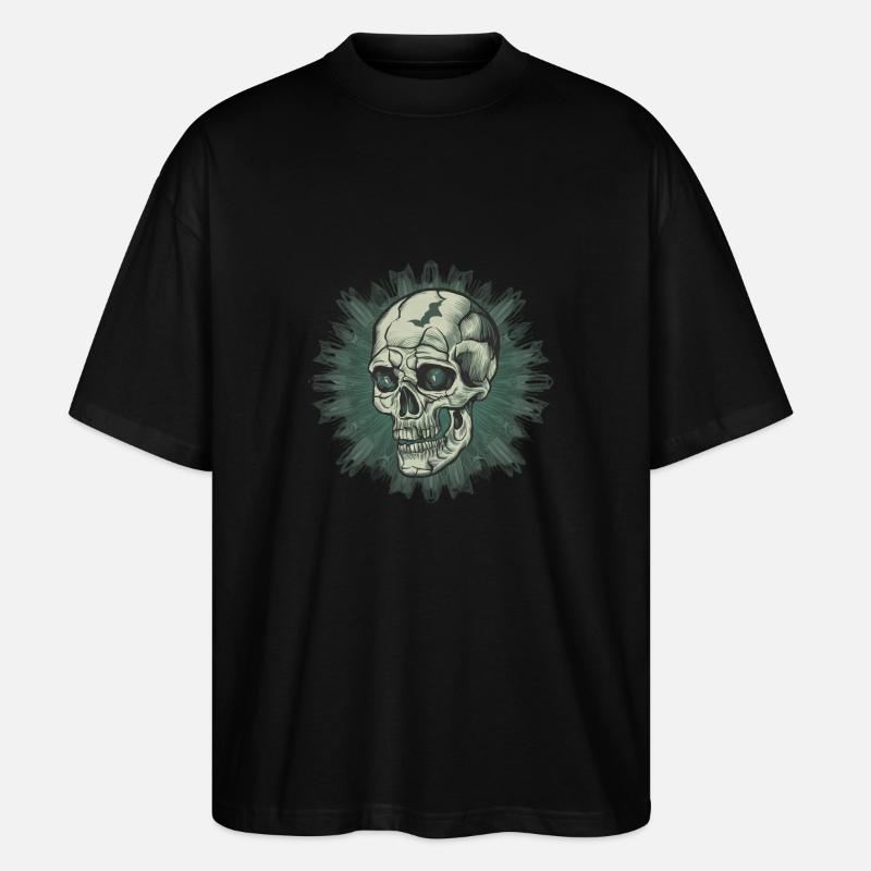 Schädel - Stanley/Stella Oversized Unisex Bio T-Shirt Blaster 2.0 - Schwarz