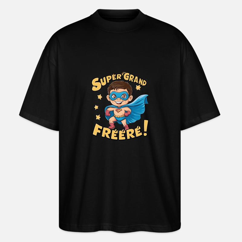 Super großer Bruder - Stanley/Stella Oversized Unisex Bio T-Shirt Blaster 2.0 - Schwarz