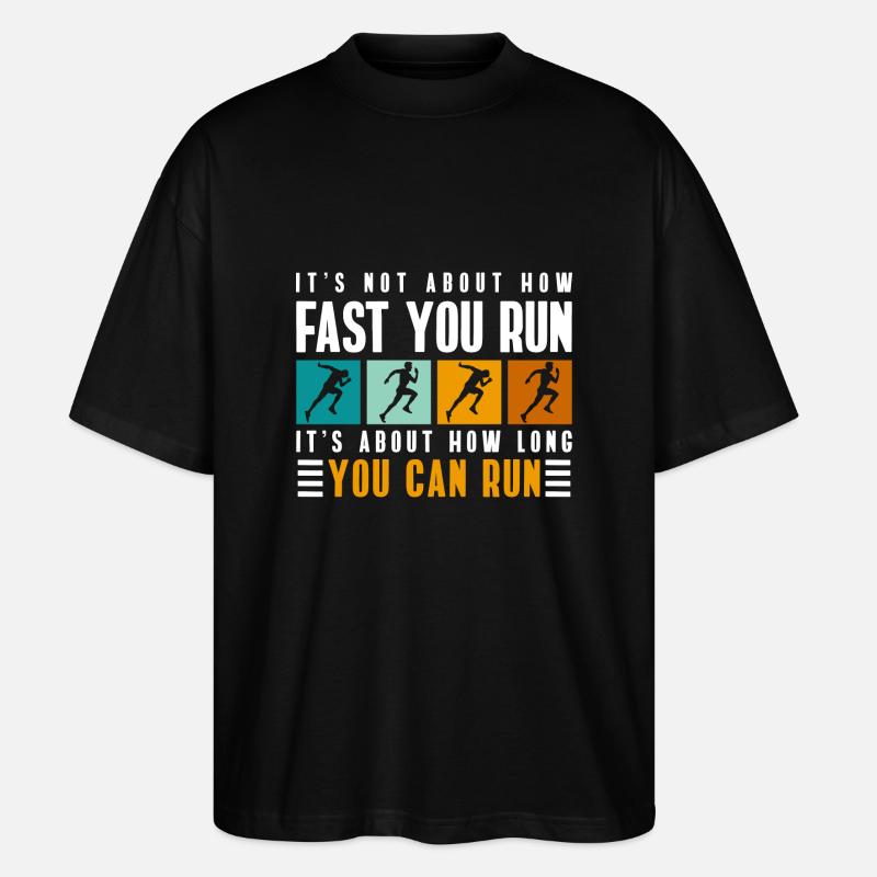 Marathonläufer Sprinter - Stanley/Stella Oversized Unisex Bio T-Shirt Blaster 2.0 - Schwarz