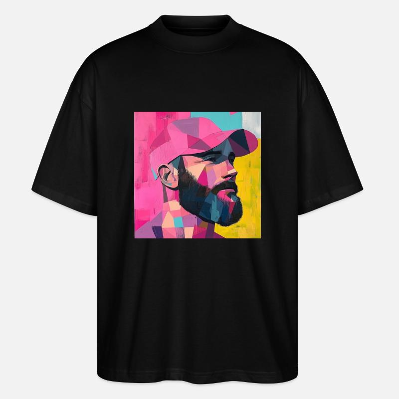 Vollbart - Stanley/Stella Oversized Unisex Bio T-Shirt Blaster 2.0 - Schwarz
