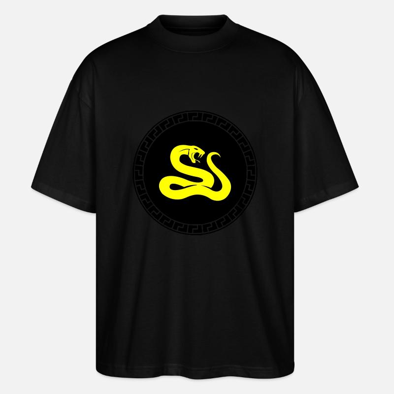 schlange 02 - Stanley/Stella Oversized Unisex Bio T-Shirt Blaster 2.0 - Schwarz