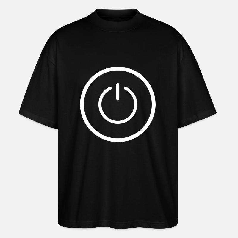 Power button - Stanley/Stella Oversized Unisex Bio T-Shirt Blaster 2.0 - Schwarz