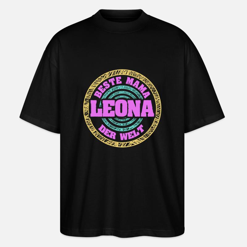 Mutter Leona - Stanley/Stella Oversized Unisex Bio T-Shirt Blaster 2.0 - Schwarz