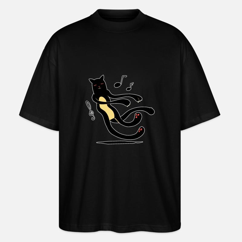 La danse du chat mou - T-shirt bio Blaster 2.0 coupe oversize Stanley/Stella Unisexe - noir
