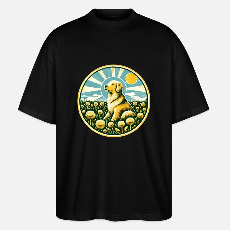 Golden Retriever - Stanley/Stella Oversized Unisex Bio T-Shirt Blaster 2.0 - Schwarz