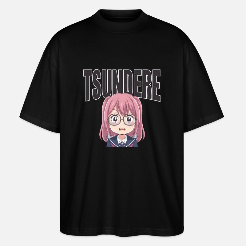 Tsundere - Stanley/Stella Oversized Unisex Bio T-Shirt Blaster 2.0 - Schwarz