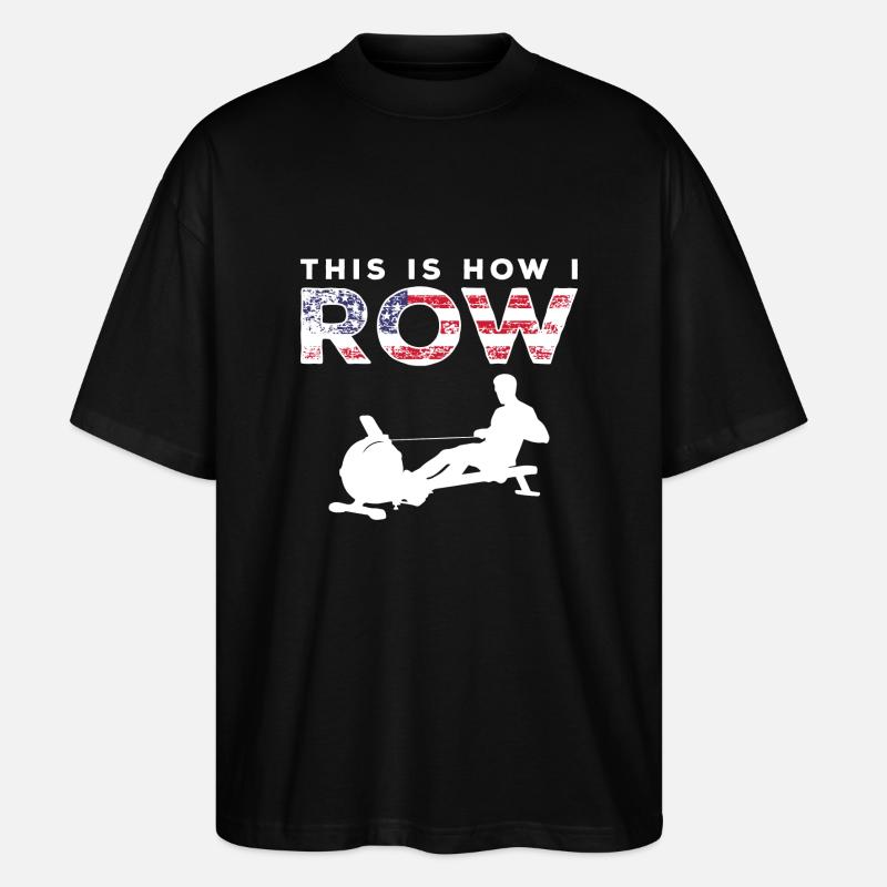 Rameur Rameur - T-shirt bio Blaster 2.0 coupe oversize Stanley/Stella Unisexe - noir