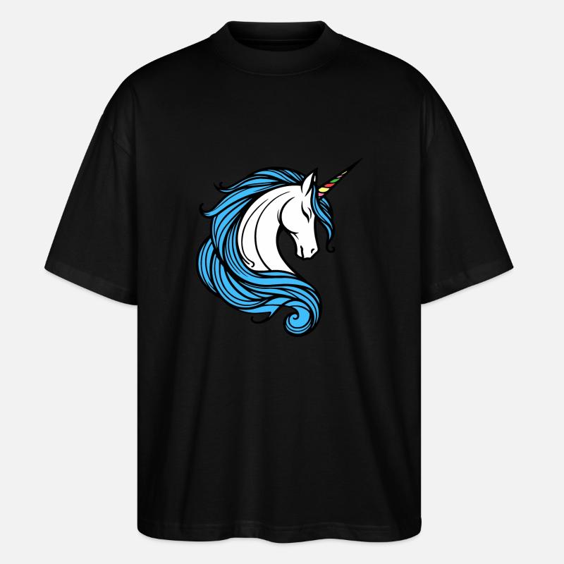 Einhorn - Stanley/Stella Oversized Unisex Bio T-Shirt Blaster 2.0 - Schwarz