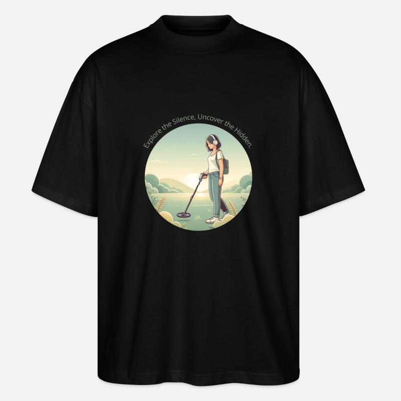 Ma passion la détection - T-shirt bio Blaster 2.0 coupe oversize Stanley/Stella Unisexe - noir