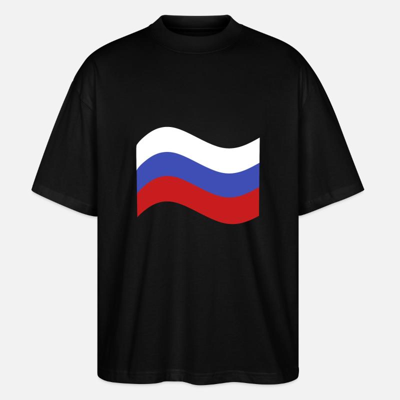 Drapeau de la Russie - T-shirt bio Blaster 2.0 coupe oversize Stanley/Stella Unisexe - noir