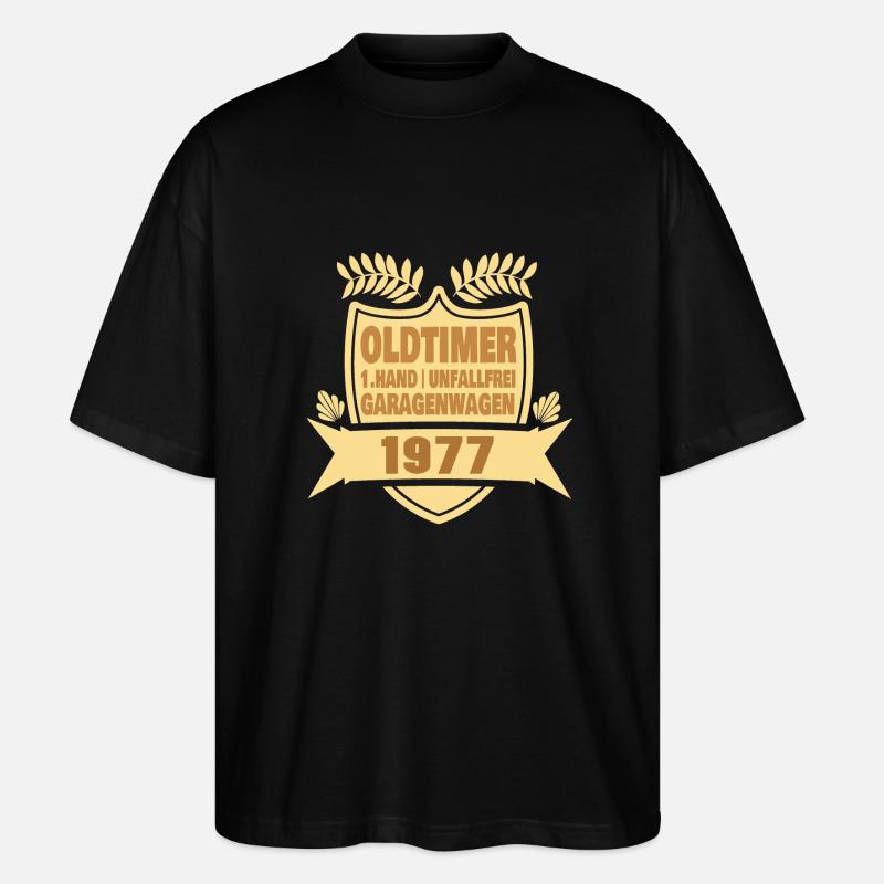 Geschenkidee 1977 - Stanley/Stella Oversized Unisex Bio T-Shirt Blaster 2.0 - Schwarz