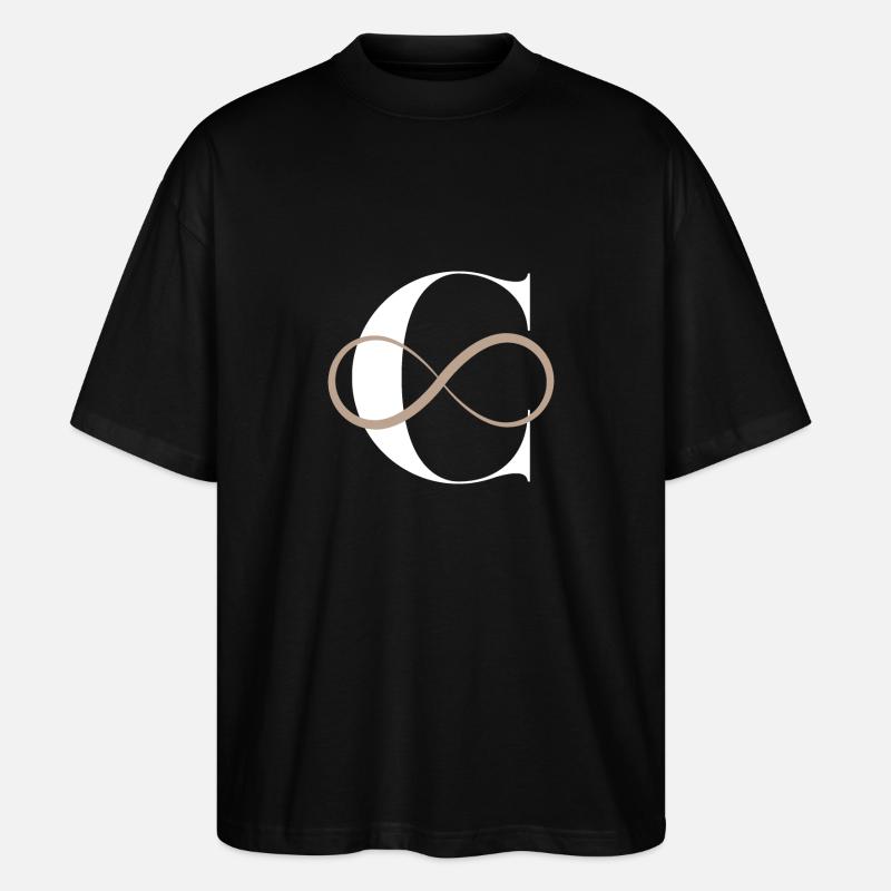 Unendlicher Buchstabe c - Stanley/Stella Oversized Unisex Bio T-Shirt Blaster 2.0 - Schwarz