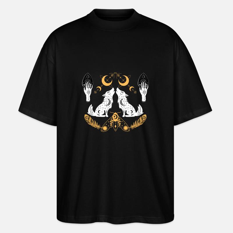 Magische Wölfe - Stanley/Stella Oversized Unisex Bio T-Shirt Blaster 2.0 - Schwarz