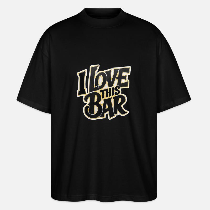 ich liebe diese bar - Stanley/Stella Oversized Unisex Bio T-Shirt Blaster 2.0 - Schwarz