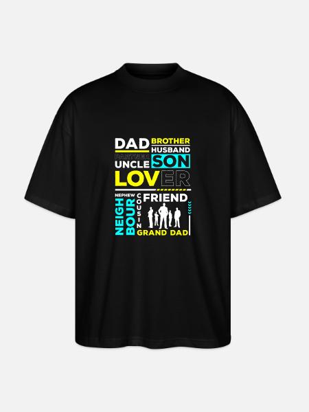 Men Role Model Boyfriend Gift - Stanley/Stella Oversized Unisex Organic T-shirt Blaster 2.0 - black