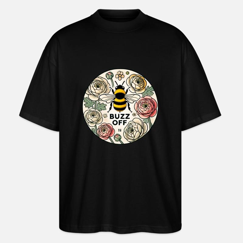 Buzz Off Bee - T-shirt bio Blaster 2.0 coupe oversize Stanley/Stella Unisexe - noir