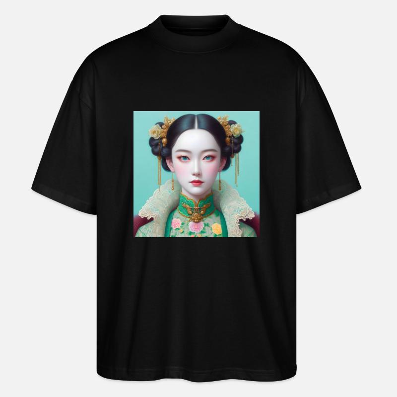 Schmetterlingsmädchen - Stanley/Stella Oversized Unisex Bio T-Shirt Blaster 2.0 - Schwarz