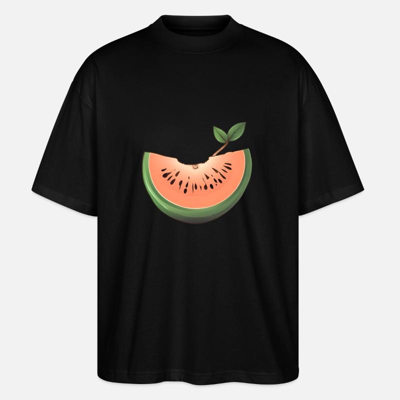 Watermelon, Melon, Fruit, Fruit - Stanley/Stella Oversized Unisex Organic T-shirt Blaster 2.0 - black