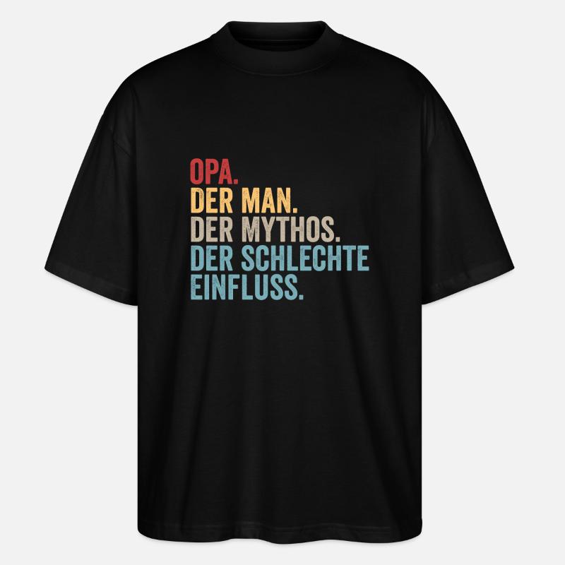 Papy Papy - T-shirt bio Blaster 2.0 coupe oversize Stanley/Stella Unisexe - noir