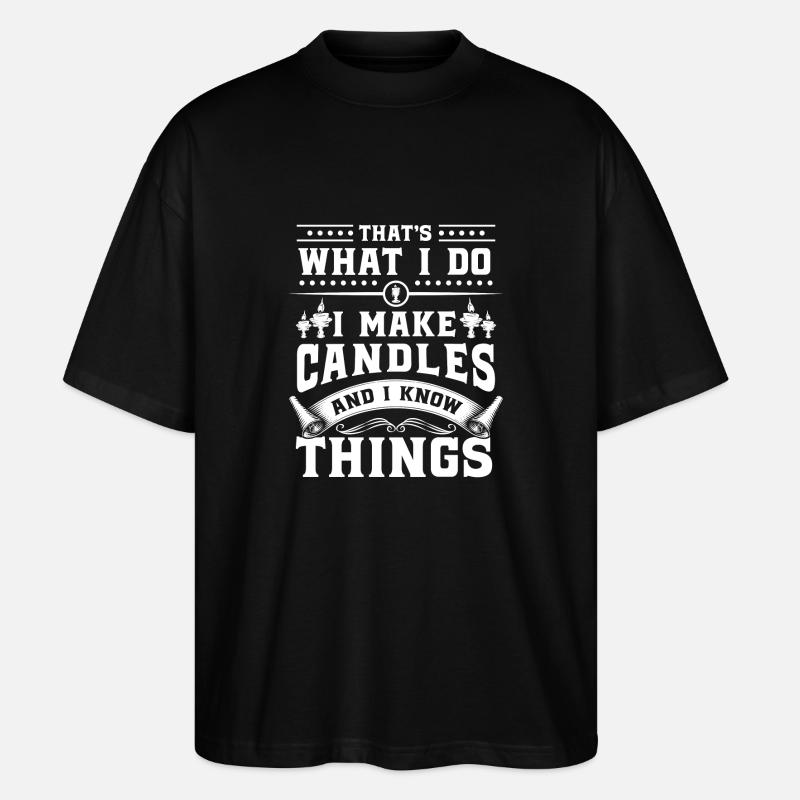 Kerze Wachsfigur Winter - Stanley/Stella Oversized Unisex Bio T-Shirt Blaster 2.0 - Schwarz