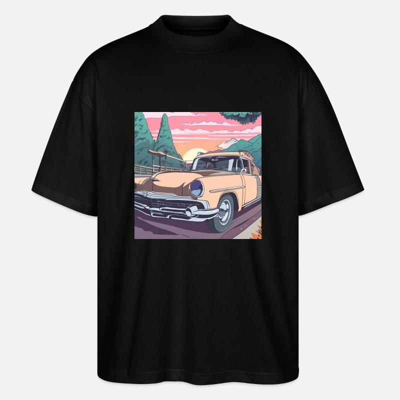Oldtimer-Roadtrip - Stanley/Stella Oversized Unisex Bio T-Shirt Blaster 2.0 - Schwarz