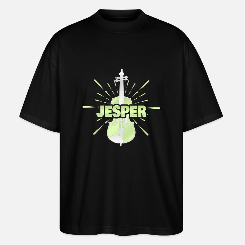 Jesper als Streichinstrument - Stanley/Stella Oversized Unisex Bio T-Shirt Blaster 2.0 - Schwarz