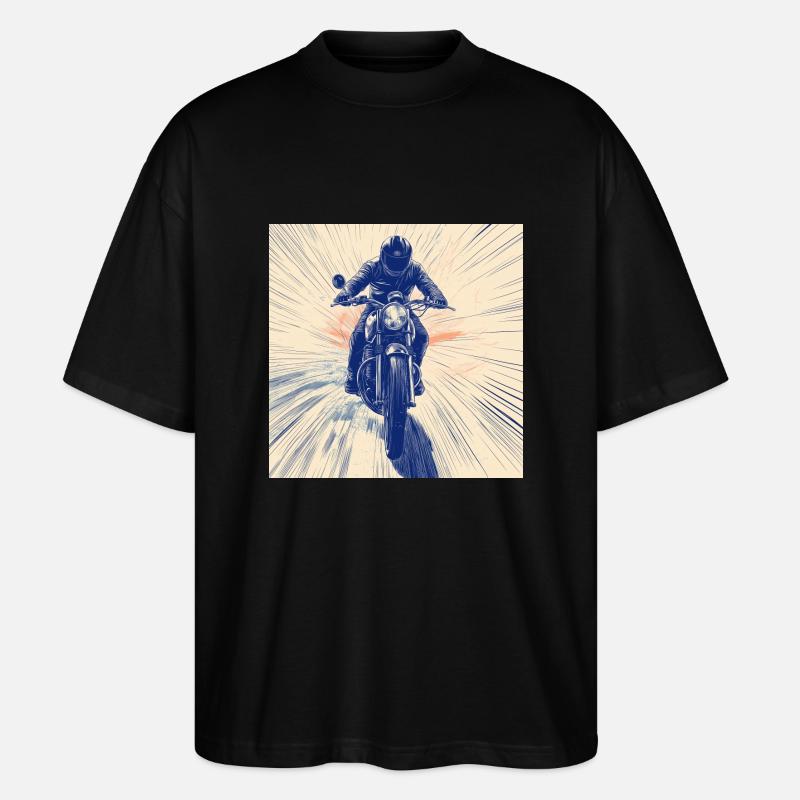 Motorrad - Stanley/Stella Oversized Unisex Bio T-Shirt Blaster 2.0 - Schwarz