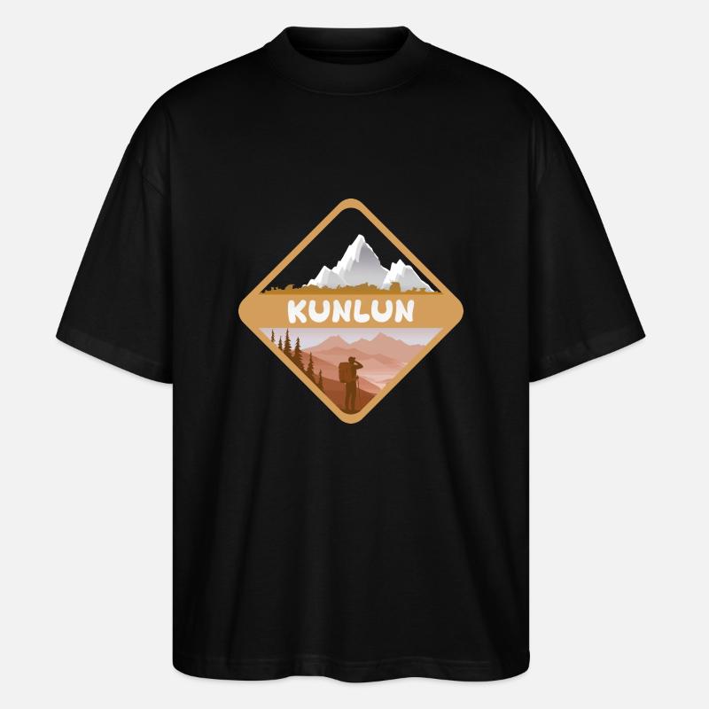 Natur Kunlun - Stanley/Stella Oversized Unisex Bio T-Shirt Blaster 2.0 - Schwarz